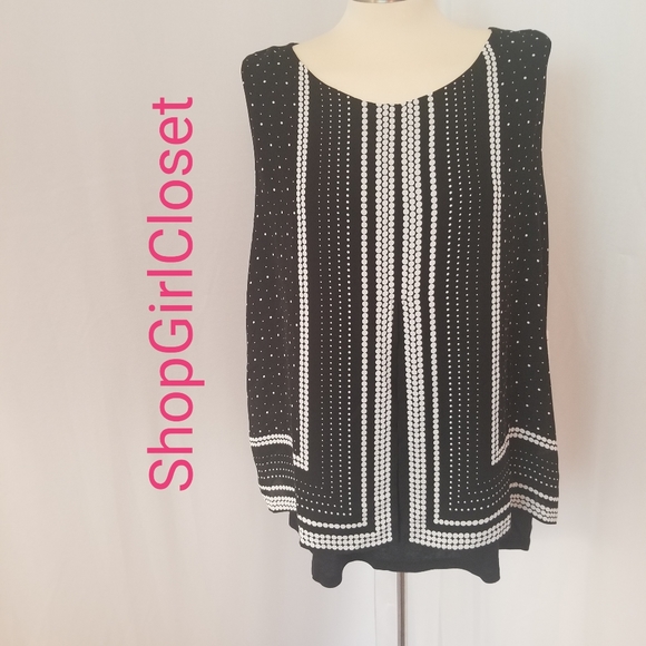 Elle Tank...Black/White...Size XL